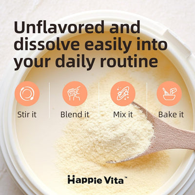 Multi Collagen Peptides Powder, Type I, II, III, V, X Hydrolyzed Collagen